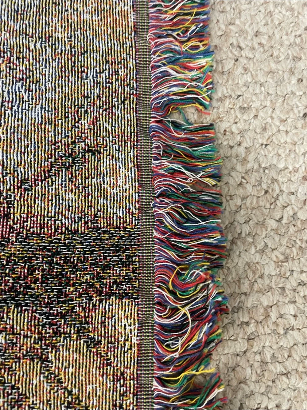 Blanket/ Rug Tigers Woven tapestry rug / Throw Blanket - Multi color